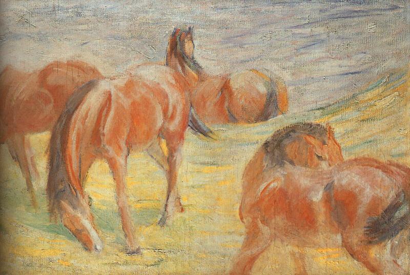 Franz Marc Grazing Horses I Norge oil painting art